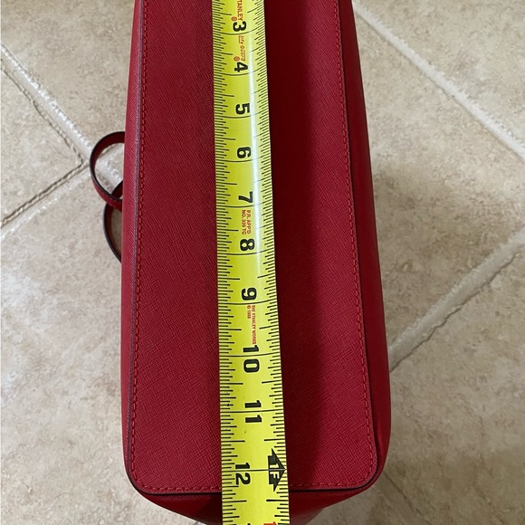 Michael Kors cherry red purse. VGUC, multiple pockets to neatly carry items. - Picture 12 of 13